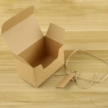 6*6*10 CM kraft papier box, Darčeky balenie svadobný dar box obdĺžnik box ručné darčekové balenie krabica pre candy 10pcs/veľa