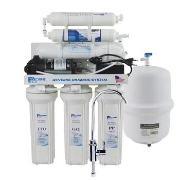 6-Javisko Pod-Drez Reverznej Osmózy Pitnej Vody Filtračný Systém s Alkalické Remineralizáciu Filter/Napájanie:100-240V - 75GPD