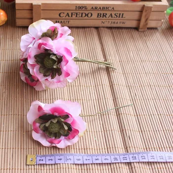 6 KS diy corsage, svadobné pozvánky klobúk taška darčeka dekoratívne kvetinové simulácia kvety camellia kvety veľkoobchod