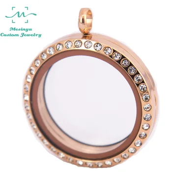 6 ks Nehrdzavejúca oceľ IP rose gold 30 mm okrúhle sklenené medailón náhrdelník pre plávajúce kúzlo lásky drahocenná pamiatka Vianočný dar matky darček
