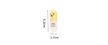 6 ks Roztomilý kapsule zvýrazňovač pen Mini tabletky Farba marker miesto prístupu líniové Stationery Office materiál Školské potreby F869