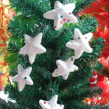 6 ks/veľa snehu star christams strom dekorácie prívesok vianočné dekorácie pre domov okno strana navrhne ornament