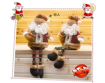 6 ks/veľa Vianočné Snehuliak Jeleň Santa Claus,Vianočné Dekorácie pre Domov Okno,Elf Na Polici Vianočný Darček Plyšové Hračky