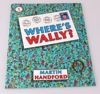 6 ks veľké veľkosti A4 anglické knihy, kde Kde je Wally : Deti Pozorovanie Videnie Sa Nájsť Skladačka darček pre deti Detstva