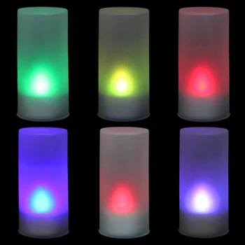 6/kus/veľa Nových LED Elektronické Zmena Farby Blikanie sviečkach bezdymového čaj svetlo s tienidlo Pre Domáce Dekoratívne