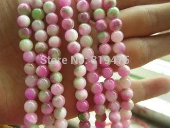 6 mm 8 mm Kameň korálky Bosi Kameň Jednoducho Ružová a Zelená Farba Módne korálky pre šperky robiť