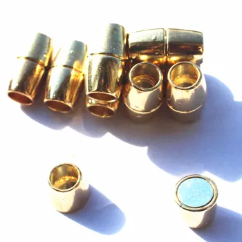 6 mm zlatá farba Spony, Magnetické kožené kábel Šperky Zistenia montáž Šperky Zistenia 5 ks
