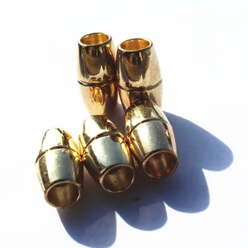 6 mm zlatá farba Spony, Magnetické kožené kábel Šperky Zistenia montáž Šperky Zistenia 5 ks