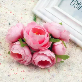 6 pcs4cm umelé camellia bract kytice kvetov/stamens brošne/strana svadobné dekorácie veniec nábytok, dekorácie sup