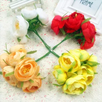 6 pcs4cm umelé camellia bract kytice kvetov/stamens brošne/strana svadobné dekorácie veniec nábytok, dekorácie sup