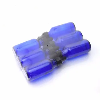 6 X 60ml Prázdny 2 Oz Kobaltová Modrá Sklo Kvapalné Látky Pipety Fľašu s okom kvapkadlom pre esenciálny olej aromaterapia chemické laboratórium