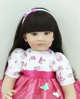 60 cm silikónový vinyl reborn bábiky baby hračky realisticky 24 inch princezná batoľa bábika brinquedos vianoce, nový rok darčeky