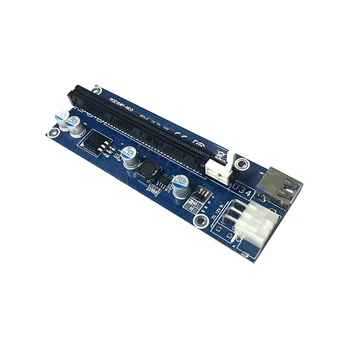 60 cm USB3.0 PCI-E Express 1x Až 16x Extender Stúpačky Kartu Adaptér s 15 kolí k 6PIN Napájania SATA Kábel Pre BTC bitcoin ťažba baník