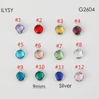 60pcs/veľa 12 MIX farieb Kamienkami Hľadanie Napodobňované krištáľové Kocky Prívesok Charms birthstone guľôčky príslušenstvo Šperky DIY 6 mm