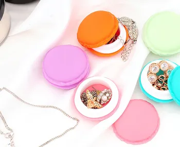 6pcs 6 Farebné Šperky balenie Mini Macaron Tvar Úložný Box Candy Organizátor pilulku darček Prípade, Box 4.5x2cm