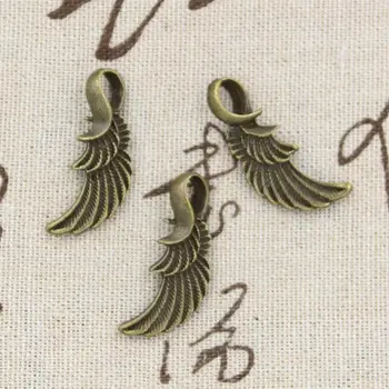 6pcs Charms anjel krídla 31*15 mm Starožitné Čo prívesok nosenie,Ročník Tibetskej Bronz,DIY náramok náhrdelník