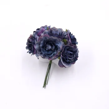 6pcs lacné hodváb rose kvalitné umelé pivónia kytice svadobné domáce dekorácie DIY veniec clipart manual plavidlá falošné kvety