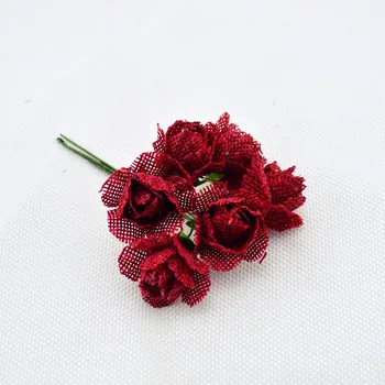 6pcs Lacné Umelé Kvety Na Svadobné Auto Darčeka Dekoratívne DIY veniec Scrapbooking Plavidlá simulácia kvet Hodvábnej Rose