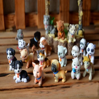 6pcs/lo Pôvodné boky mini domáce zvieratá, zvieratá vo vrecku malý jungle farmy zvieratá, mačiatko, šteňa bunny bábiky deti hračky pre dievčatá