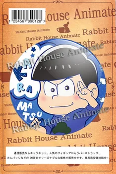 6pcs/set Anime Odznak Osomatsu san Rodiny Jyushimatsu Karamatsu Choromatsu Zábavné Odznak Batoh Brošňa