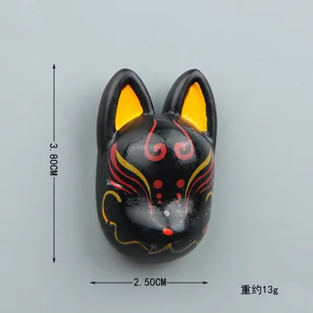 6pcs/set Japonsko Žehnaj Fox Maska Akcie Obrázok Magnet 3D Vzor Chladnička Magnet Nálepky Deti Vzdelávacie Hračka Darček k Narodeninám