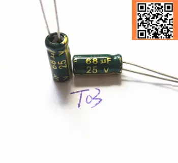 6pcs/veľa T03 25V 68UF Low ESR/Impedancia vysoká frekvencia hliníkové elektrolytický kondenzátor veľkosť 5*11 68UF25V