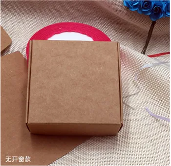 7*7*3 cm Hnedé Kraft Papier zberného Boxu, Ručné DIY Mydlo vizitku Darček Strany Cupcake Kozmetické Balenie Pack Boxy