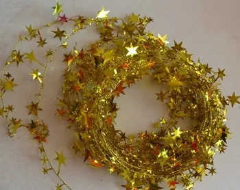 700CM Farebné Železný Drôt Hviezdy Korálkami Na Vianočný Stromček, Vianočné Ozdoby Dodávky Party Dekorácie