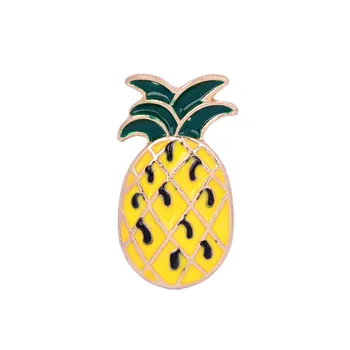 7Pcs Smalt Pin Roztomilý Ovocie, Jahody, Jablko Melón Orange Kiwi, banány, Ananás, Banán Tašky Pin Brošne Ženy Odznaky Oblečenie Kolíky