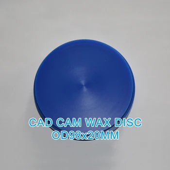 7pcs/veľa 98*20 mm Ortodontická vosk s modrou farbou vosk zubné Výrobcov pre CAD CAM systéme