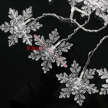 8*0,5 M 192LEDS Dovolenku svetlá Snowflake Opony LED Svetlo String EÚ Plug Nový Rok Vianočné Girlandy Víla Svadobné Party Dekor CA