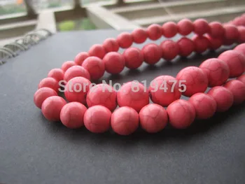 8 10 mm Syntetický Kameň Korálky Kolo Náramok Ružovej Farby Módne Korálky pre šperky robiť