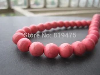 8 10 mm Syntetický Kameň Korálky Kolo Náramok Ružovej Farby Módne Korálky pre šperky robiť