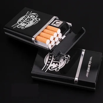 (8 Cigariet ) Novinka Elektronické USB Cigariet Prípade Zapaľovačov Nabíjanie Elektrických Drôtov Vetru Zapaľovač Cigariet Box Muži Gif