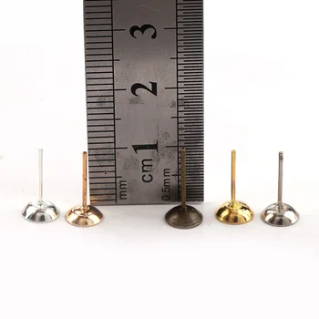 8 mm Kovovej Miske Hlavu Náušnice Pin Ihly Earnuts Ucho Pad Zapojenie Späť Zátka Nastavenie DIY Náušnice späť Earstud Zistenia