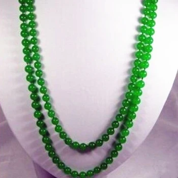 8 mm prírodné zelené korálky náhrdelník kolo semi-precious stone chalcedony jades vysokej kvality veľkoobchodné ceny šperky 48