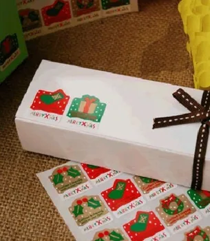 80PCS/veľa Vianočné Tému deti nálepky Tesnenie nálepky DIY Darčeky publikované Pečenie Dekorácia, balenie označenie Multifunkčné