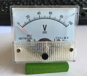 85C1 DC 0-100V ukazovateľ typ dc voltmeter merač napätia mechanické hlavičky