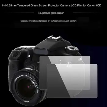 8H 0.55 mm Tvrdené Sklo na Obrazovku Fotoaparátu LCD Displej Ochranný Kryt, Fólia, pre Canon 80D pre Nikon D750