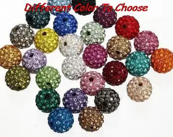 8mm doprava zadarmo hotsale zmiešané farby drahokamu crystal Shamballa Korálky náramok dištančné veľa módnych môžete vybrať farbu perličiek