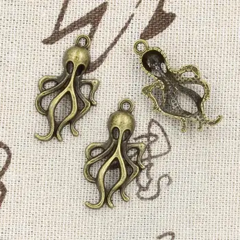 8pcs Charms octopus 32*17 mm Starožitné Čo prívesok nosenie,Ročník Tibetskej Bronz,DIY náramok náhrdelník