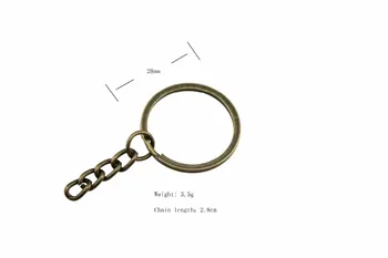 8pcs Kvalitnú Módu 30 mm Kolo Split Tlačidlo Krúžky Keychain kľúčenke Reťazca DIY Šperky Kovový Držiak na Príslušenstvo Zistenia