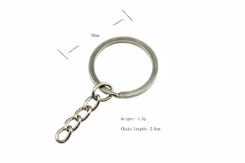 8pcs Kvalitnú Módu 30 mm Kolo Split Tlačidlo Krúžky Keychain kľúčenke Reťazca DIY Šperky Kovový Držiak na Príslušenstvo Zistenia