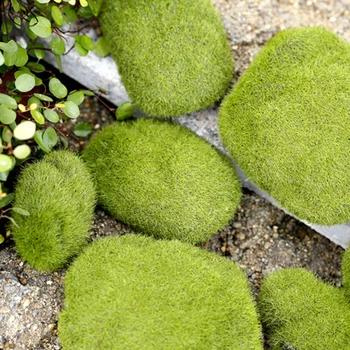 8pcs Micro Krajiny Dekorácie DIY Mini Víla, Záhrady, Zelené Umelé Moss Fuzzy Kamene, Trávu, Rastliny Poted Domov Záhrada Dekor p20