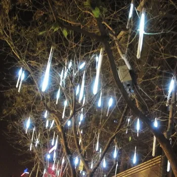 8pcs/set Multi-color 30 CM meteorický dážď Dážď Rúry AC100-240V LED Vianočné Osvetlenie Svadobné Party Záhrada Vianoce String Svetlo