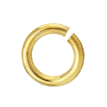 8SEASONS Medi Otvoriť Skok Krúžok Zistenia Zlatej farby 4 mm Dia,300PCs (B34073)