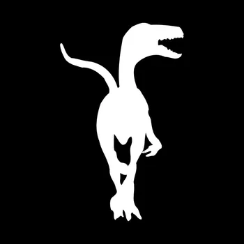 9.5*15.2 CM Strašidelné Velociraptor Auto Styling Odtlačkový Vinyl Reflexné Cool Auto Samolepky Čierna/Strieborná S1-2220