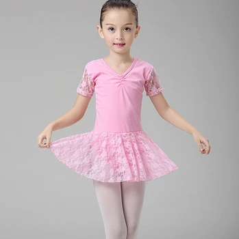 90-150 cm ružová fialová darček čipky dievča childern cvičenie Baletné šaty Deti kid Dance stage výkon Nosenie balet tutu Kostým
