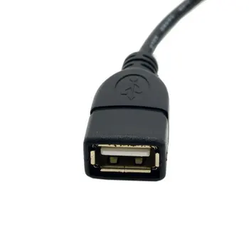 90 Stupňov Nahor a Nadol Šikmého Mini USB Typu B pre USB Female OTG Kábel 10 cm 50 cm krátke mini usb otg kábel Pre Car Audio DVD, GPS