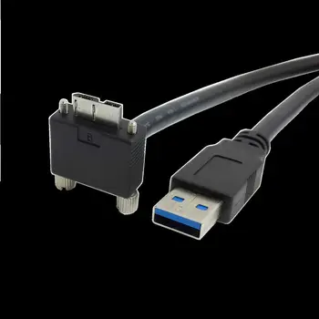 90 Stupňov v Pravom Uhle Micro B konektor USB 3.0 Skrutku Namontujte na USB 3.0 USB3.0 Typ Mužskej Dátový kábel 1,2 m 3 m 4 ft 10 ft 120 cm 300 cm